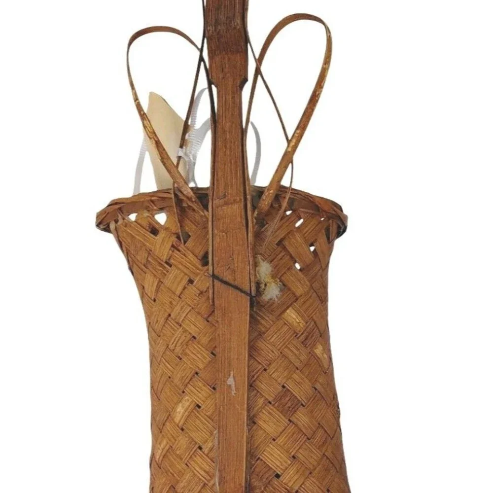 Hanging Basket Wall Pocket Flowers Cutlery Woven Italy Very Unique Handmade